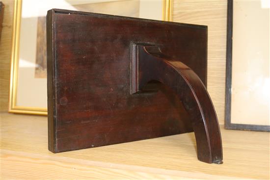 A Regency mahogany clock bracket